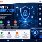 Security as a service dashboard showing real time threat monitoring and protection.