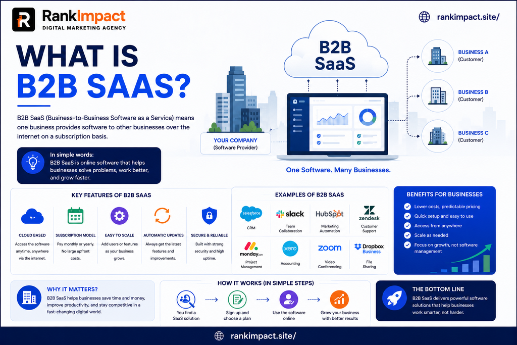 What is b2b saas dashboard being reviewed by a business team on a laptop screen