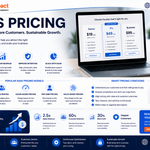 SaaS pricing page showing tiered subscription plans and feature comparisons.