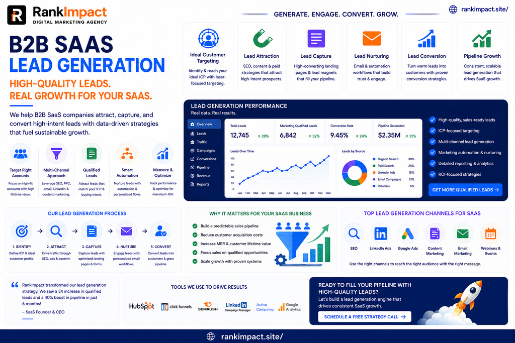 b2b saas lead generation funnel and conversion benchmarks illustration 2026.