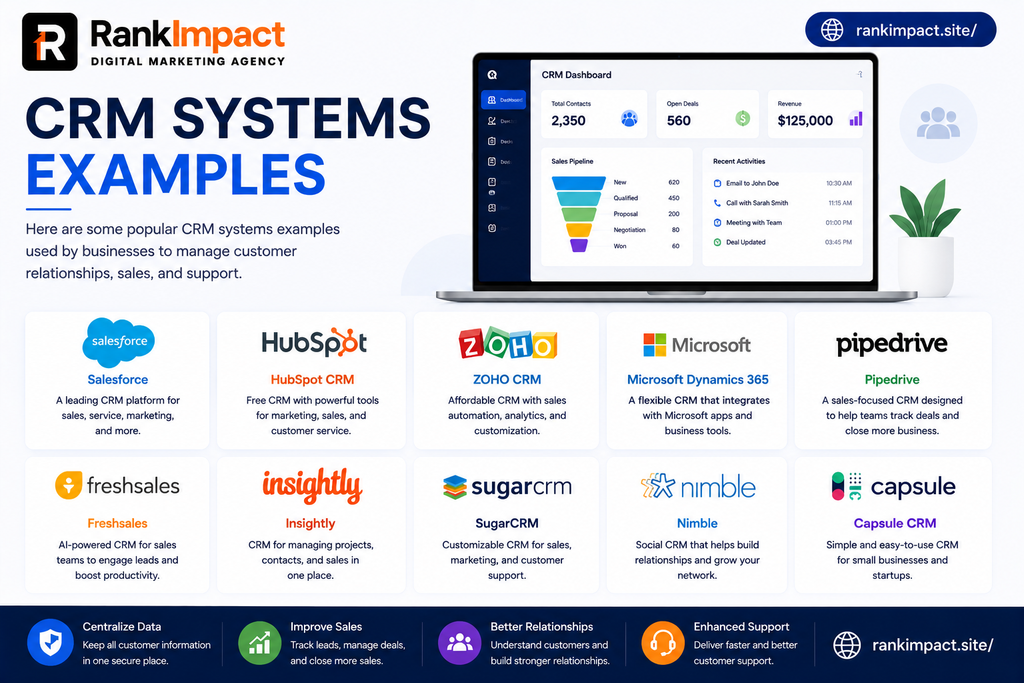 crm systems examples comparison guide by category.