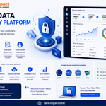 SaaS data security platform connecting multiple cloud apps to a central protected data hub.